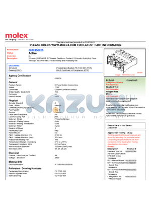 0022456026 datasheet - 2.54mm (.100