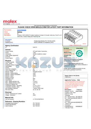 0022456089 datasheet - 2.54mm (.100