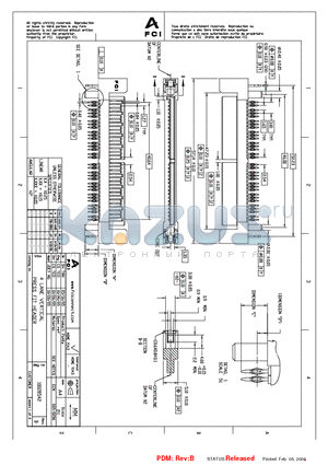 10028542 datasheet - 4 LANE VERTICAL PRESS FIT HEADER