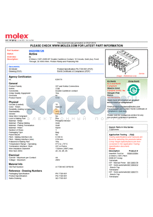 0022456126 datasheet - 2.54mm (.100