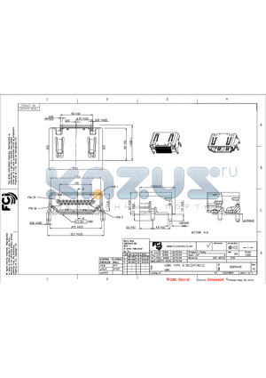 10029449-002XLF datasheet - HDMI TYPE A RECEPTACLE