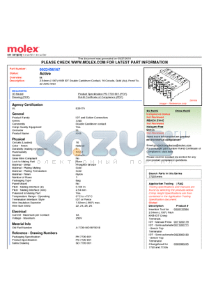 0022456167 datasheet - 2.54mm (.100