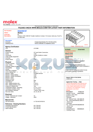 0022456197 datasheet - 2.54mm (.100