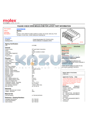 0022456236 datasheet - 2.54mm (.100