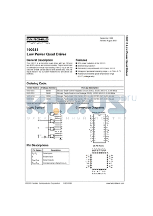 100313QI datasheet - Low Power Quad Driver