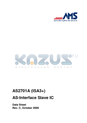 AS2701 datasheet - AS-Interface Slave IC