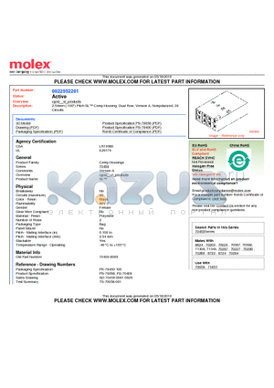 0022552201 datasheet - 2.54mm (.100