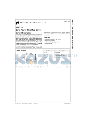 100323F datasheet - Low Power Hex Bus Driver