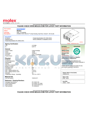 0022566467 datasheet - 2.54mm (.100