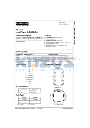 100322PC datasheet - Low Power 9-Bit Buffer