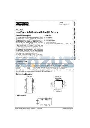 100344QI datasheet - Low Power 8-Bit Latch with Cut-Off Drivers