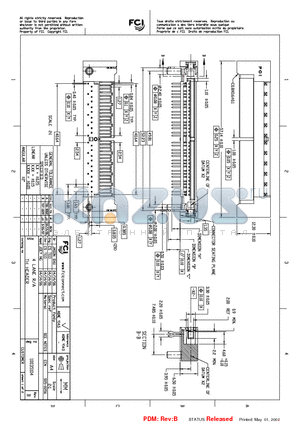 10035104-002LF datasheet - 4 LANE R/A TH HEADER