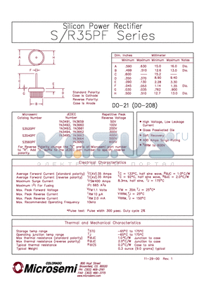 1N3661 datasheet - Silicon Power Rectifier