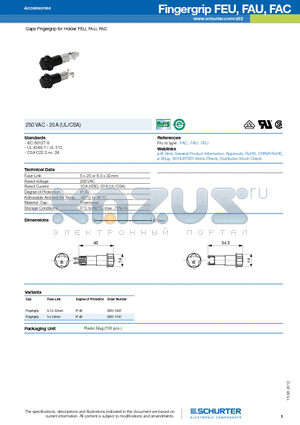 0031.1667 datasheet - Caps Fingergrip for Holder FEU, FAU, FAC