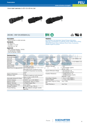 0031.1756 datasheet - Quick-conntect or solder terminals