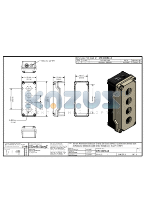 1004G13 datasheet - 30 mm Aluminum Enclosure Gravity Die Cast 1004G13 and 1006G13