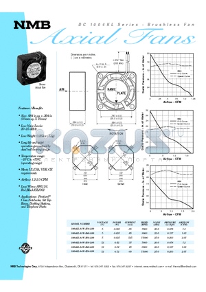 1004KL datasheet - Brushless Fan