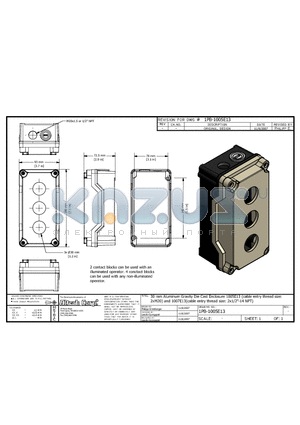 1007E13 datasheet - 30 mm Aluminum Gravity Die Cast Enclosure 1005E13 and 1007E13