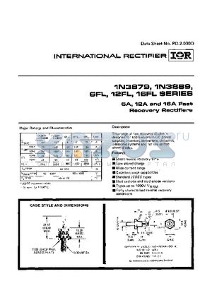 1N3881 datasheet - 6A, 12A AND 16A FAST RECOVERY RECTIFIERS