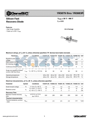 1N3883R datasheet - Silicon Fast Recovery Diode
