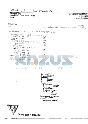 1N3981 datasheet - Si Rectifier, 2A<I(0)/I(F)s 5W