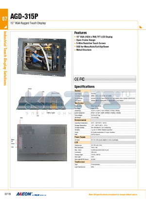 AGD-315P datasheet - 15