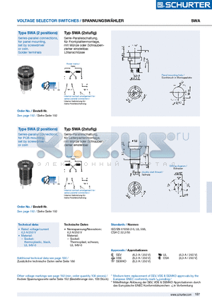 0033.4504 datasheet - VOLTAGE SELECTOR SWITCHES