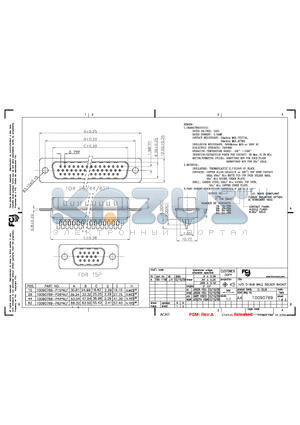 10090769 datasheet - H/D D-SUB MALE SOLDER BUCKET