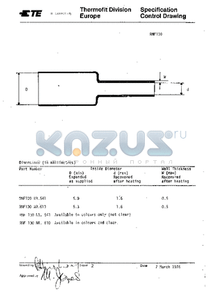 003347-000 datasheet - Thermofit Division Europe