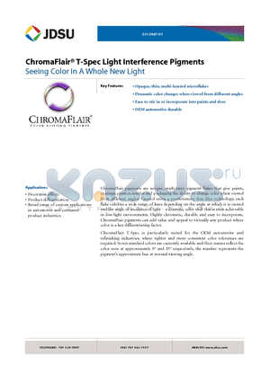 10095044 datasheet - ChromaFlair^ T-Spec Light Interference Pigments