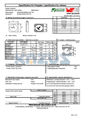 744053680 datasheet - POWER-CHOKE WE-TPC