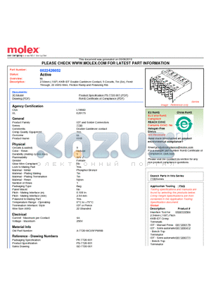 A-7720-WC05FP909B datasheet - 2.54mm (.100