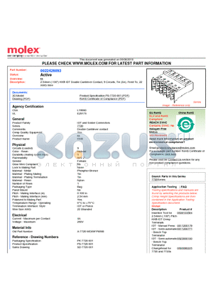 A-7720-WD09FP909B datasheet - 2.54mm (.100