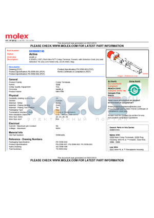 0039000140 datasheet - 4.20mm (.165