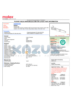 0039000280 datasheet - 1.57mm (.062