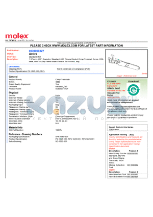 0039000327 datasheet - 1.57mm (.062