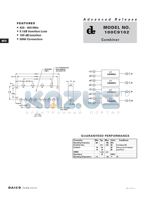 100C9102 datasheet - Combiner