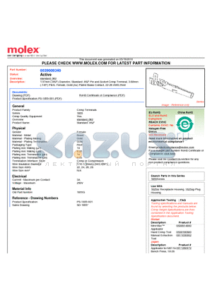 0039000340 datasheet - 1.57mm (.062