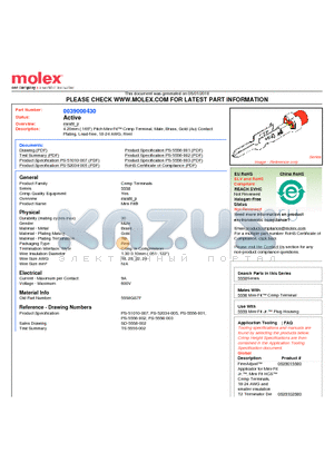 0039000430 datasheet - 4.20mm (.165