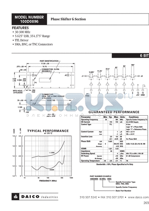 100D0896 datasheet - Phase Shifter 6 Section