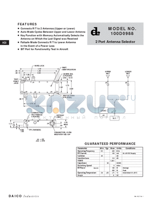 100D0988 datasheet - 2 Port Antenna Selector