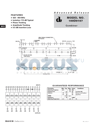 100D9107 datasheet - Combiner