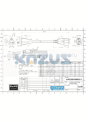 A-PC2302-050027-1 datasheet - 5-15P TO 320C13