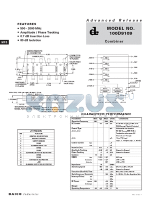 100D9109 datasheet - Combiner