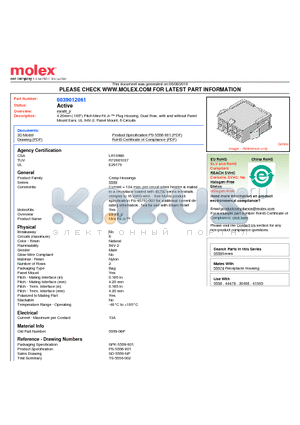 0039012061 datasheet - 4.20mm (.165