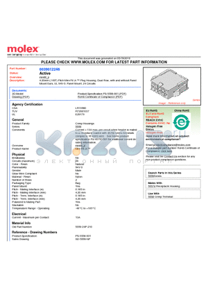 0039012246 datasheet - 4.20mm (.165