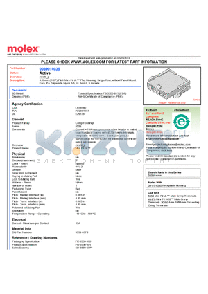 0039014036 datasheet - 4.20mm (.165