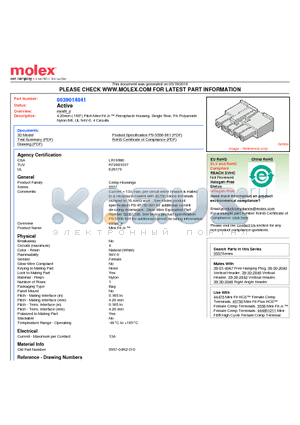 0039014041 datasheet - 4.20mm (.165