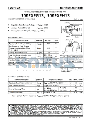 100FXFG13 datasheet - FAST RECOVERY (HIGH SPEED RECTIFIER APPLICATIONS)