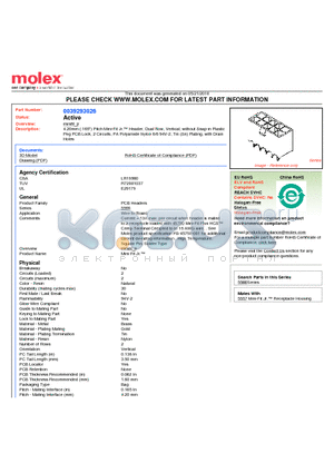 0039293026 datasheet - 4.20mm (.165